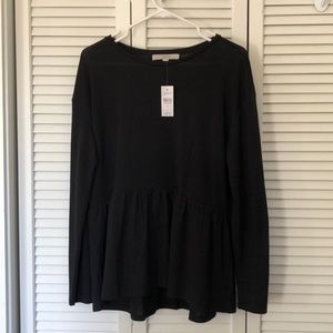 NWT LOFT Peplum Hi-Low Top, Medium